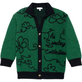 Collared Classroom Cardigan with Intarsia