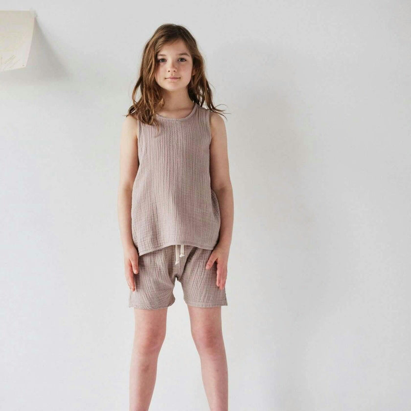 Kids Gauze Oversized Short