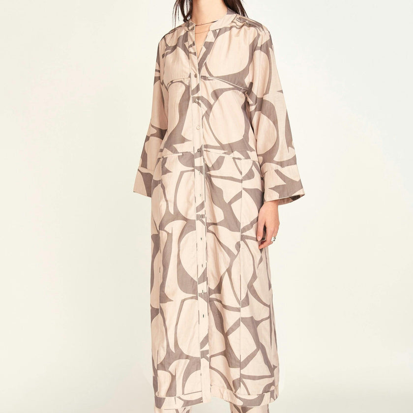 Malmo Dress in Putty Jurassic