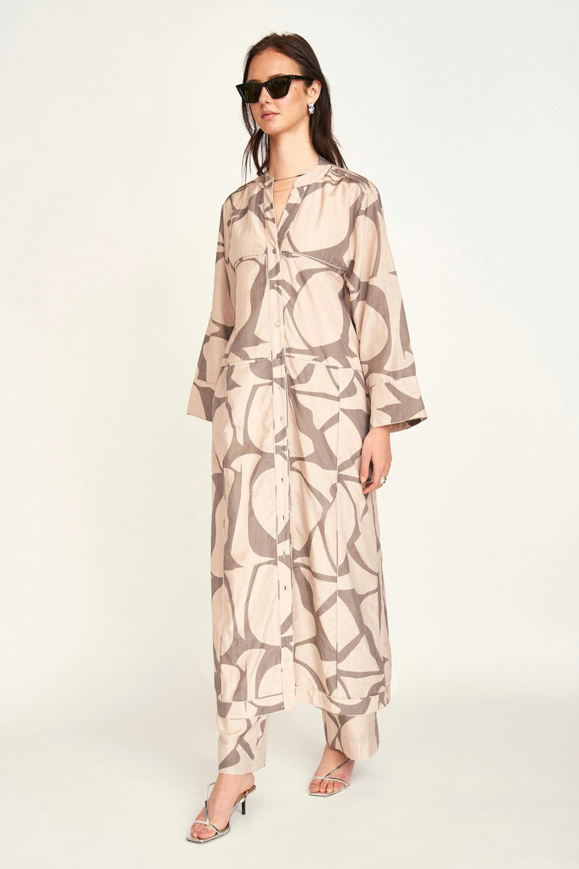 Malmo Dress in Putty Jurassic