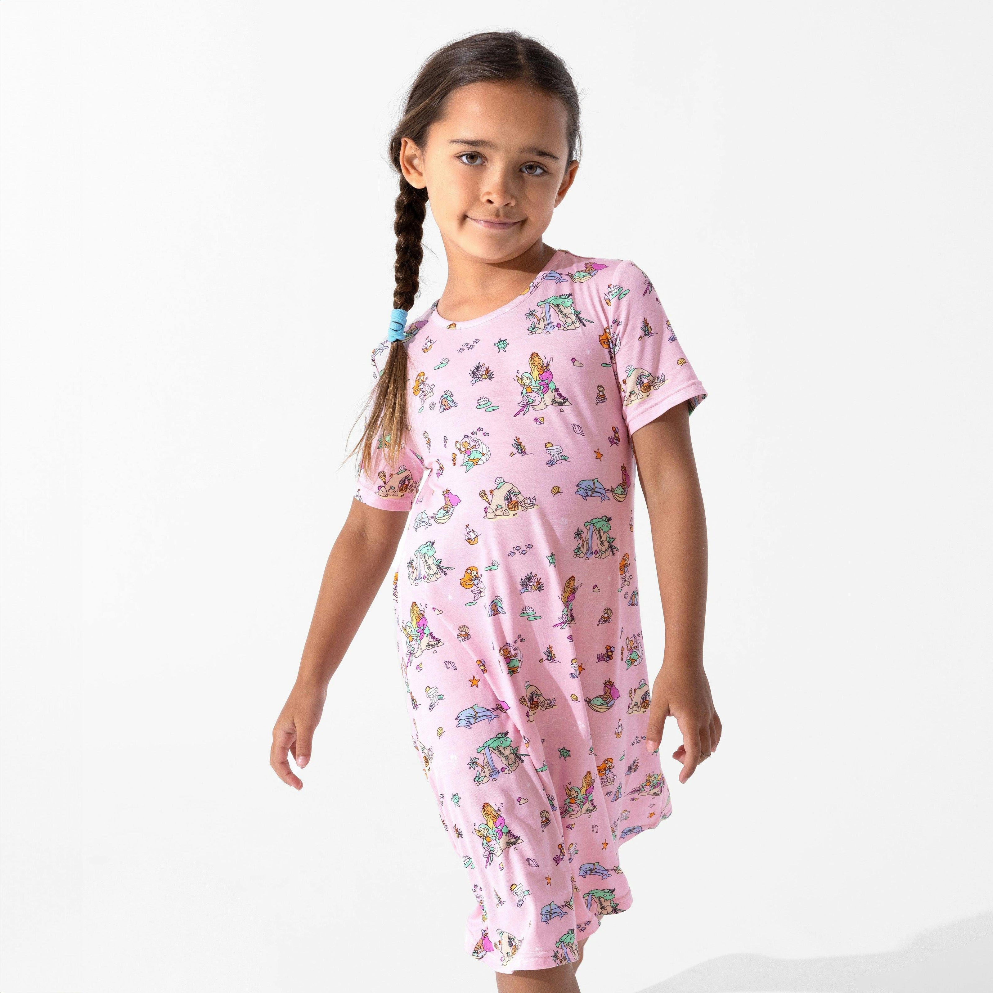 Mermaid Lagoon Girls' Short Sleeve Dress