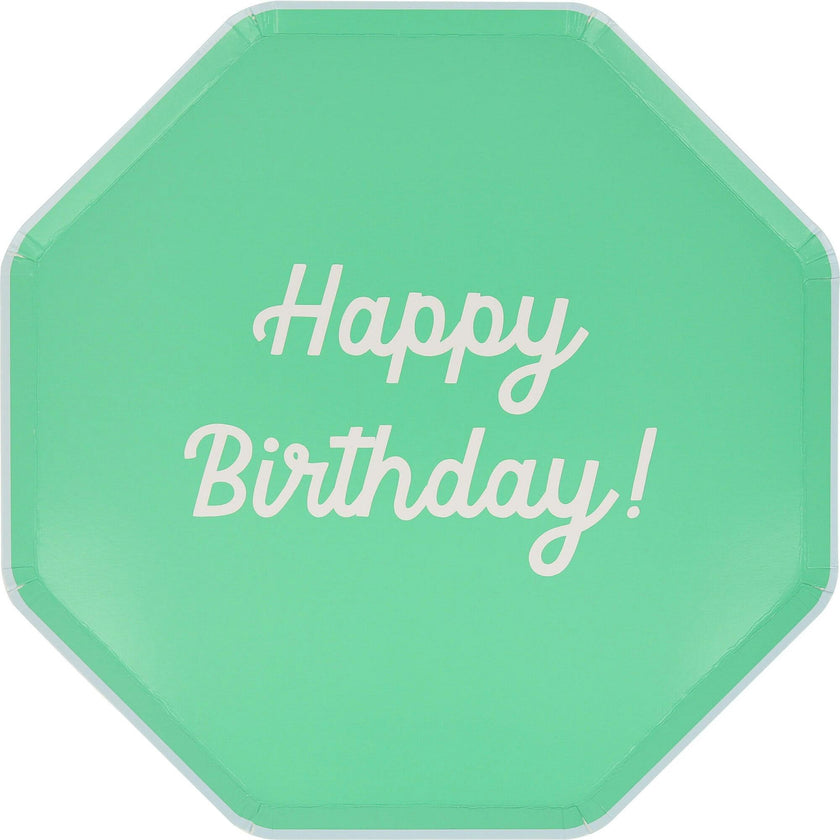 Mixed Happy Birthday Dinner Plates