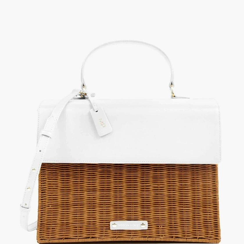 Women's Hand-Woven Wicker Large Lunchbox