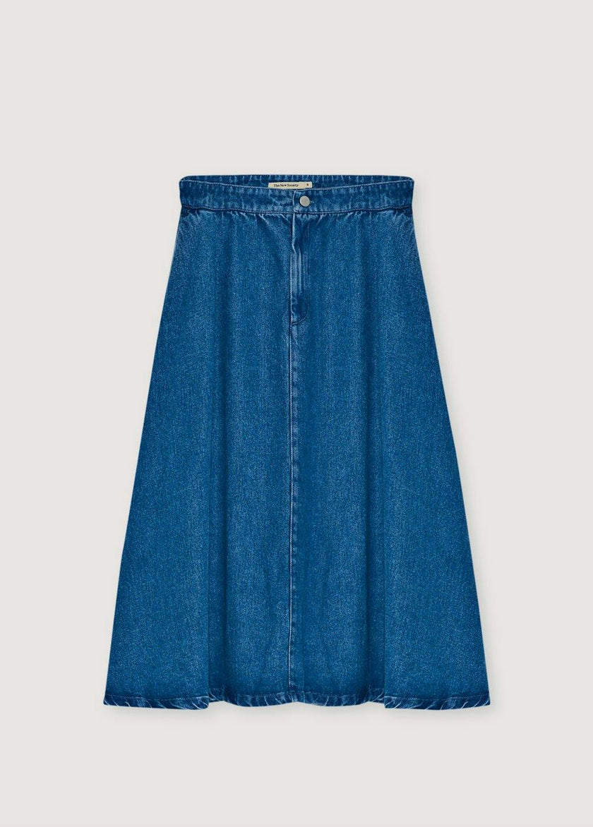 TNS Tencel Woman Skirt Mid Denim