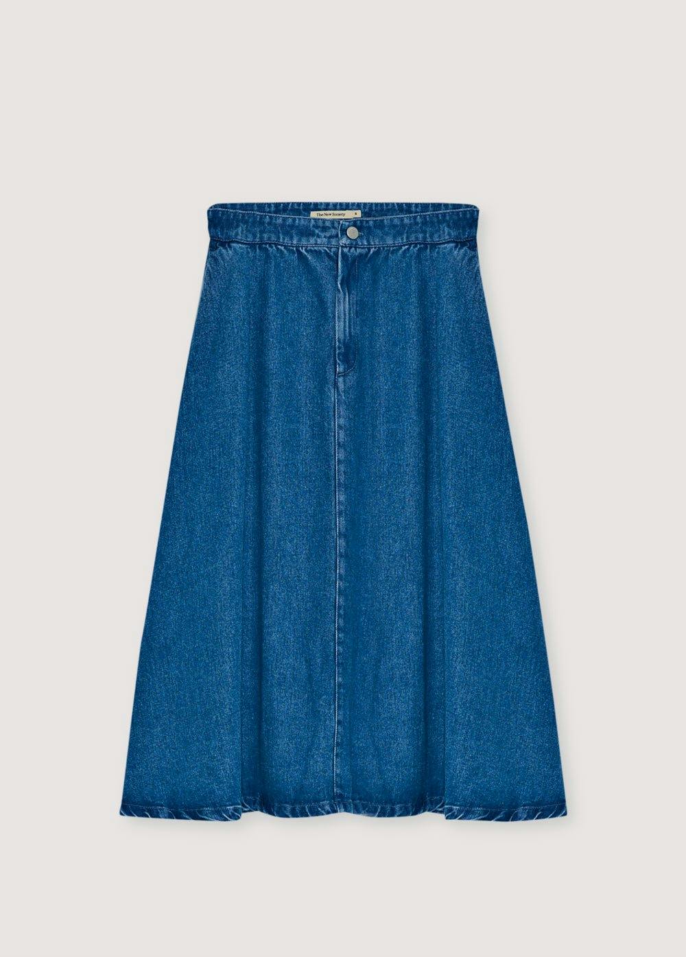 TNS Tencel Woman Skirt Mid Denim