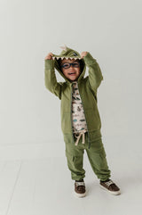 Boys Hooded Jacket in Dinosaur