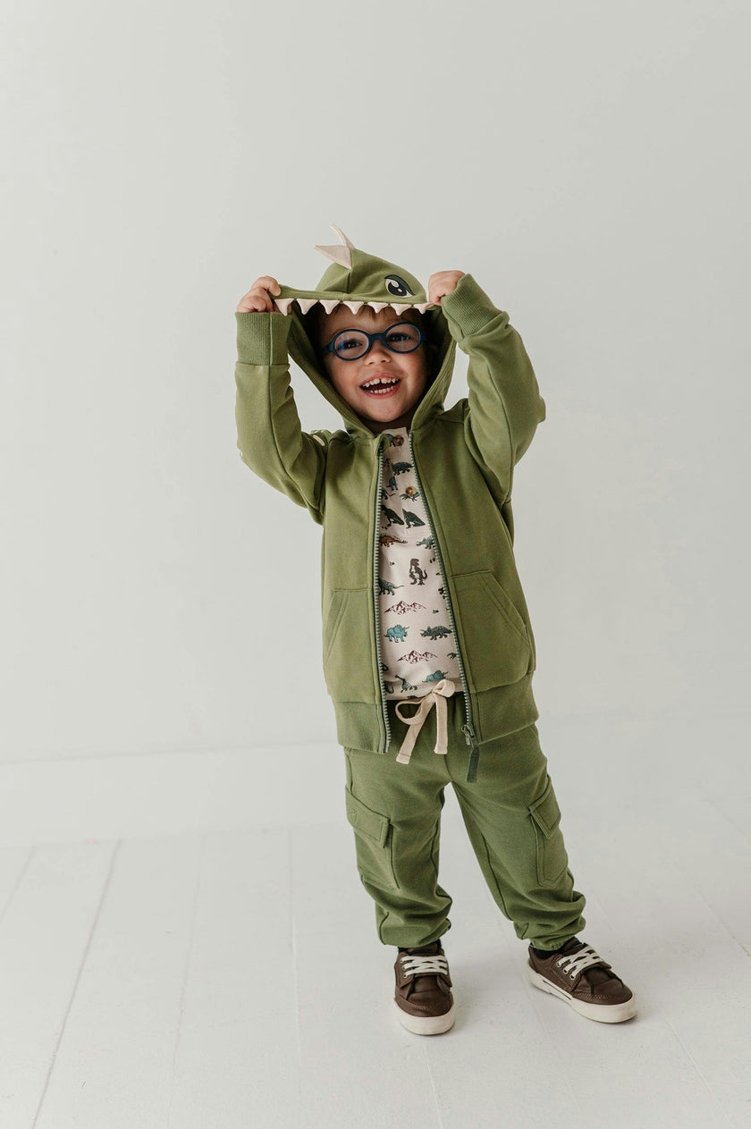 Boys Hooded Jacket in Dinosaur