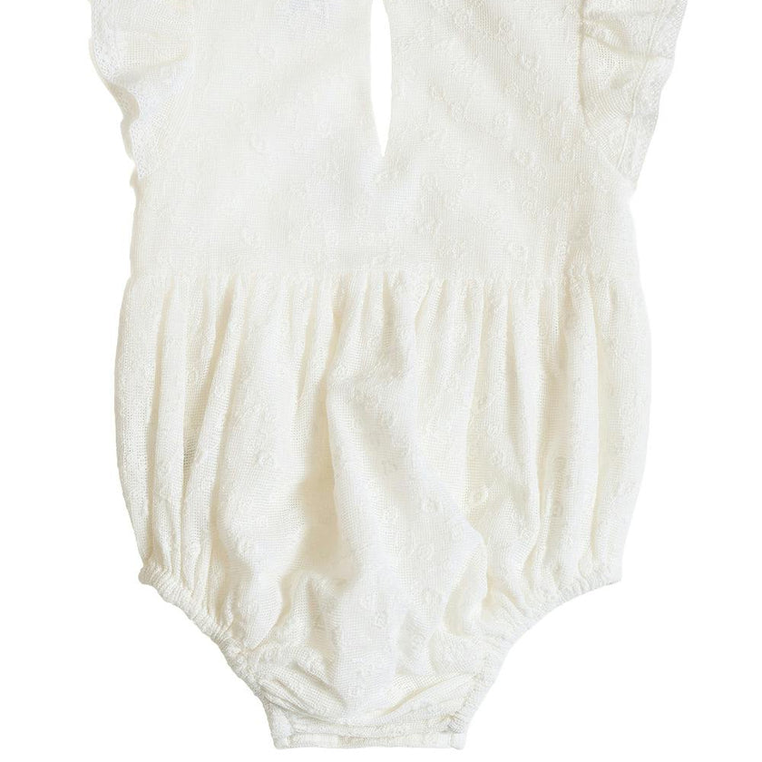 Baby Alaina Romper in Ivory