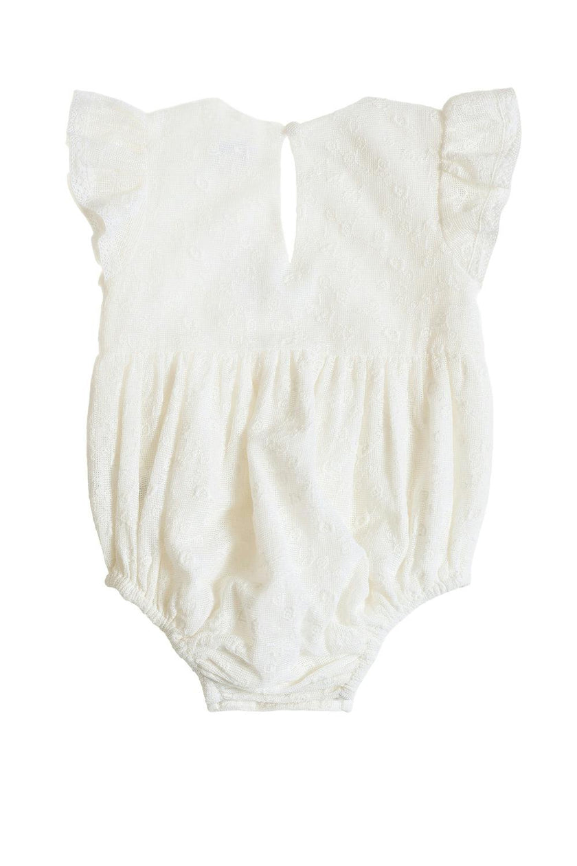 Baby Alaina Romper in Ivory
