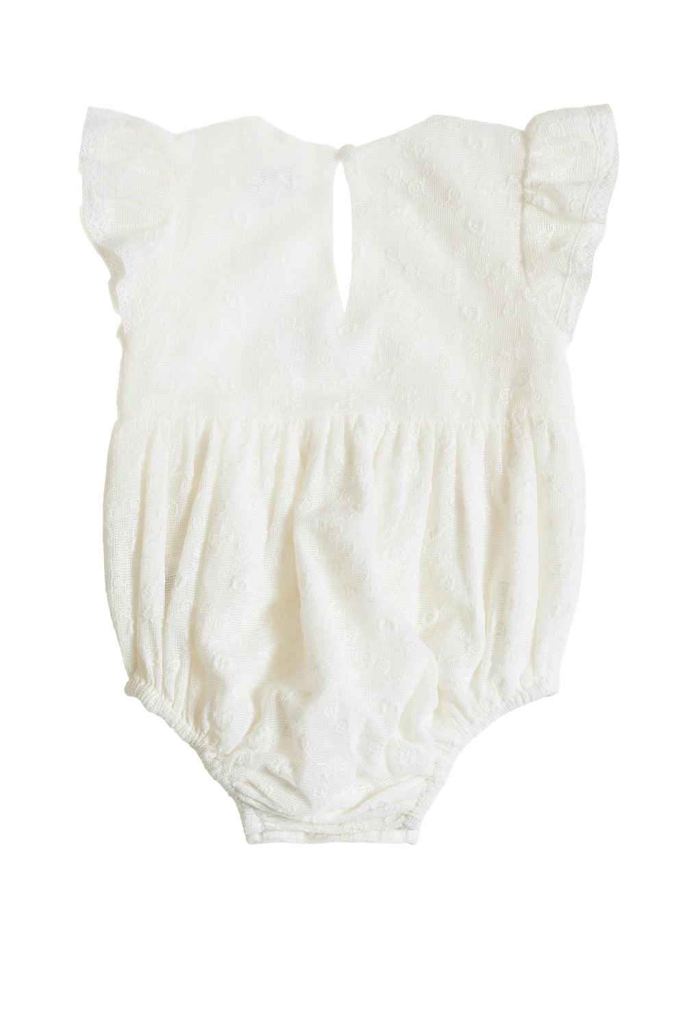 Baby Alaina Romper in Ivory