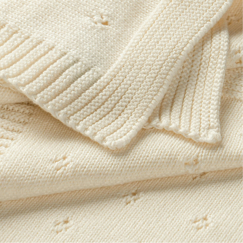 Organic Baby Blanket Pointelle
