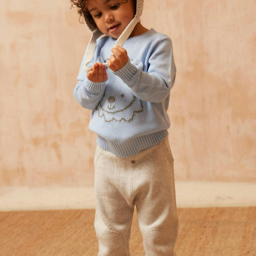 Baby Lion Jumper | Sky
