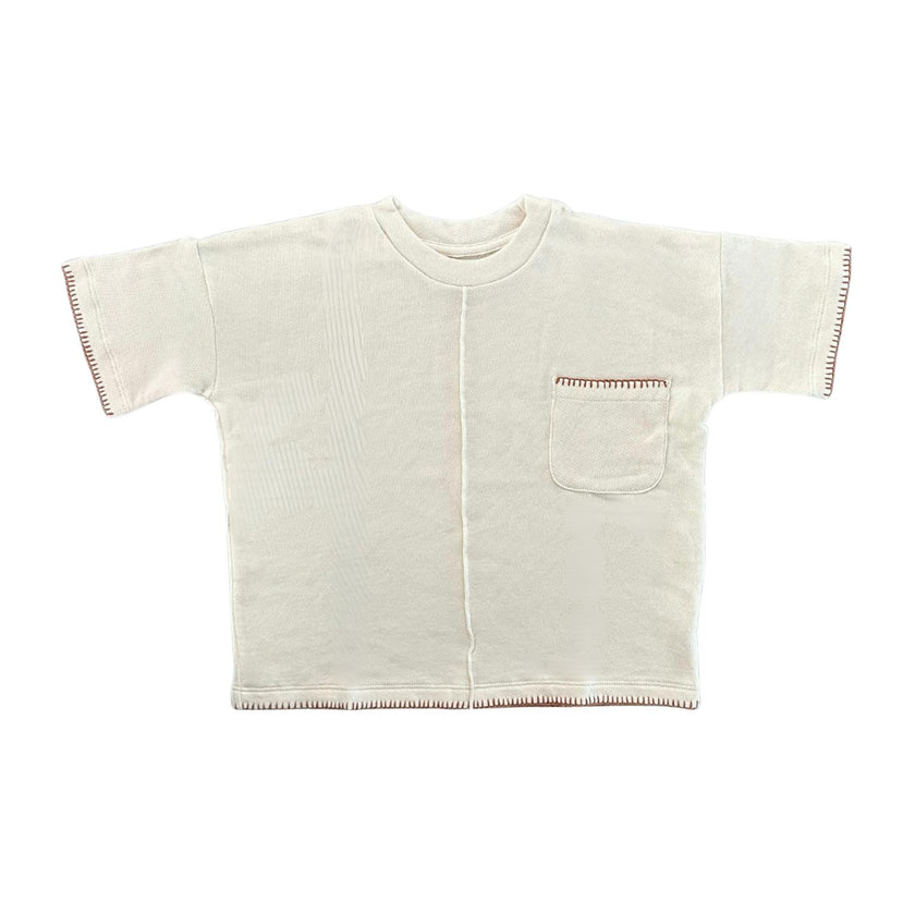 Hand-Embroidered French Terry Top