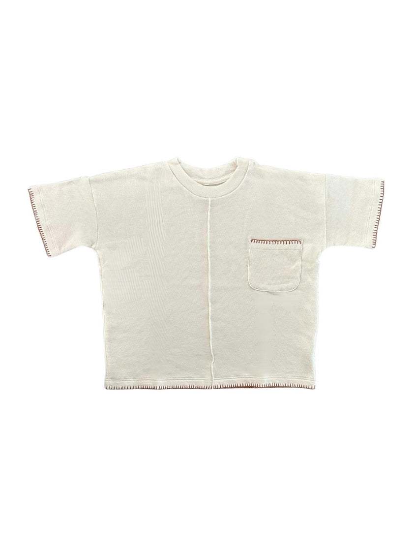 Hand-Embroidered French Terry Top