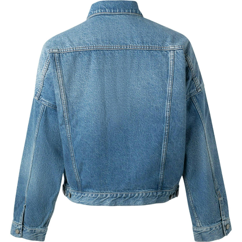 The Ryder Cropped Batwing Sleeve Denim Jacket