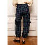 Nicole Cargo Pants in Nocturne Plaid