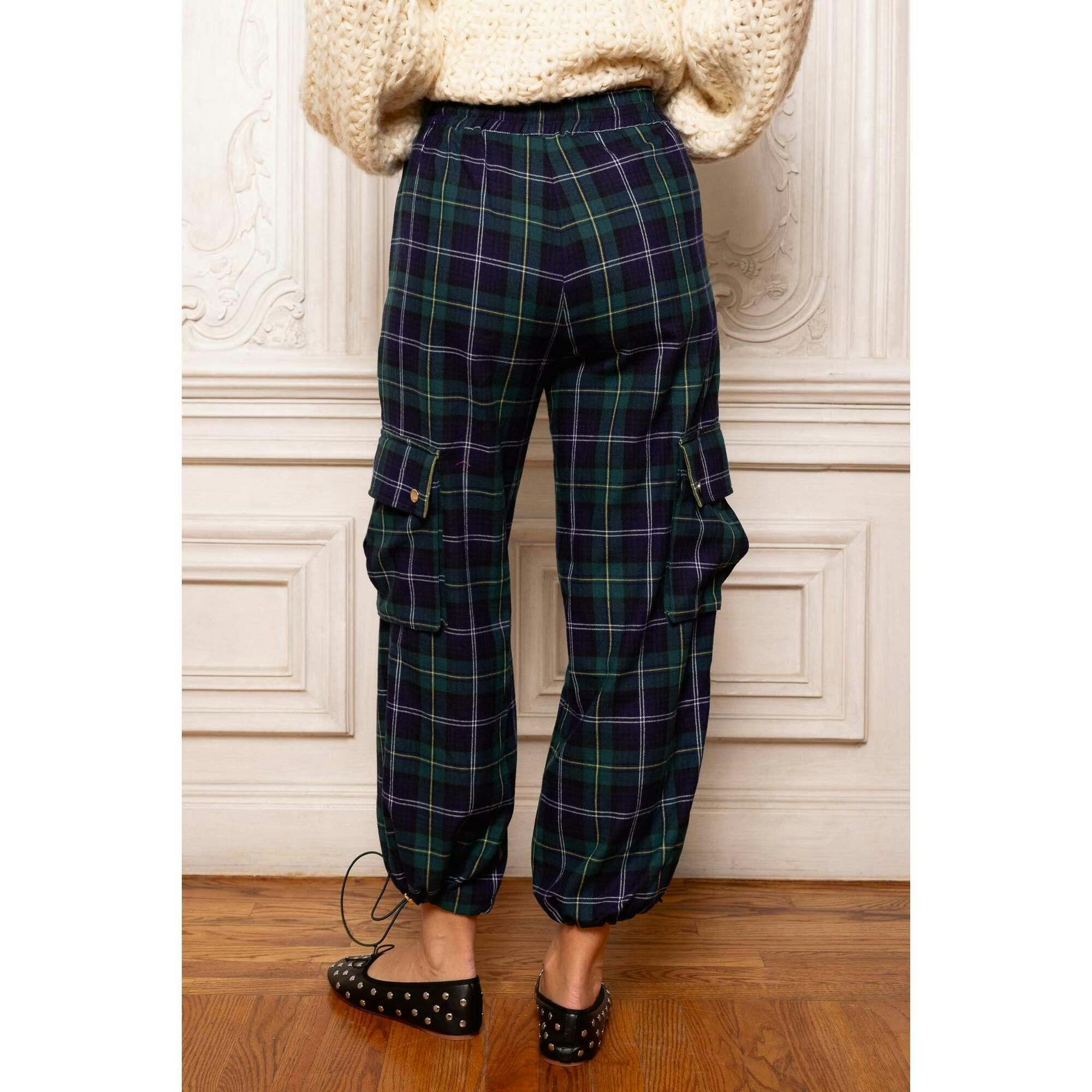 Nicole Cargo Pants in Nocturne Plaid