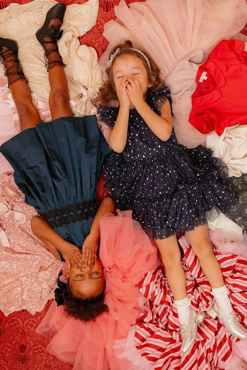 Mini Brynlee Dress in Sparkling Stars Navy