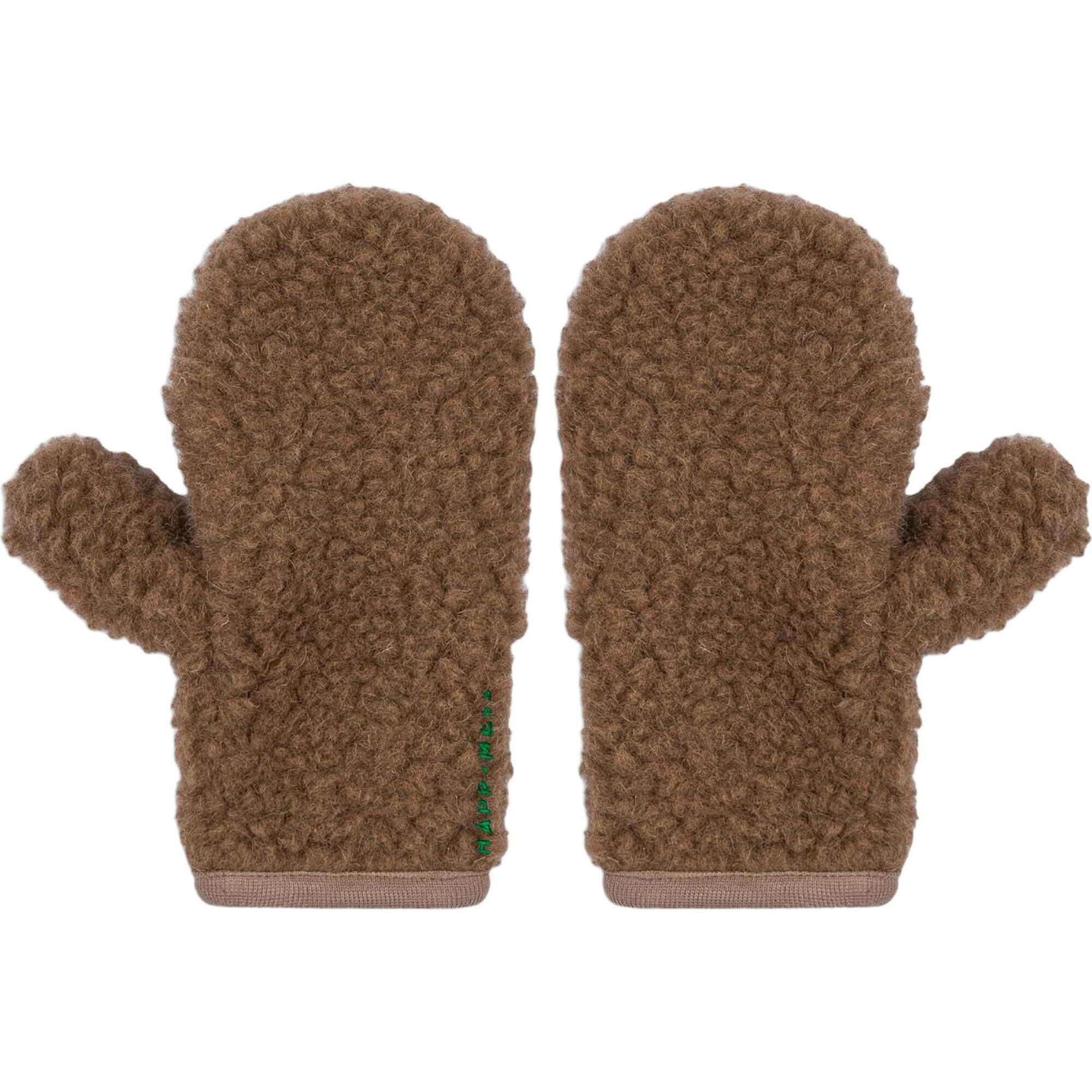 children's merino mittens - teddy brown 6y+
