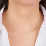 Mini Diamond Asymmetrical Initial Necklace