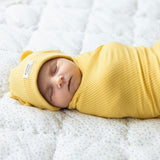 Rib Swaddle & Beanie Set Sunshine