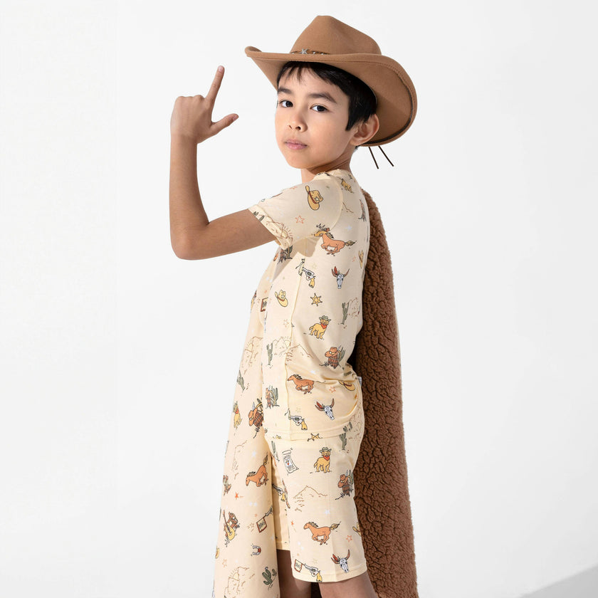 Cowboy Bamboo Sherpa Blanket