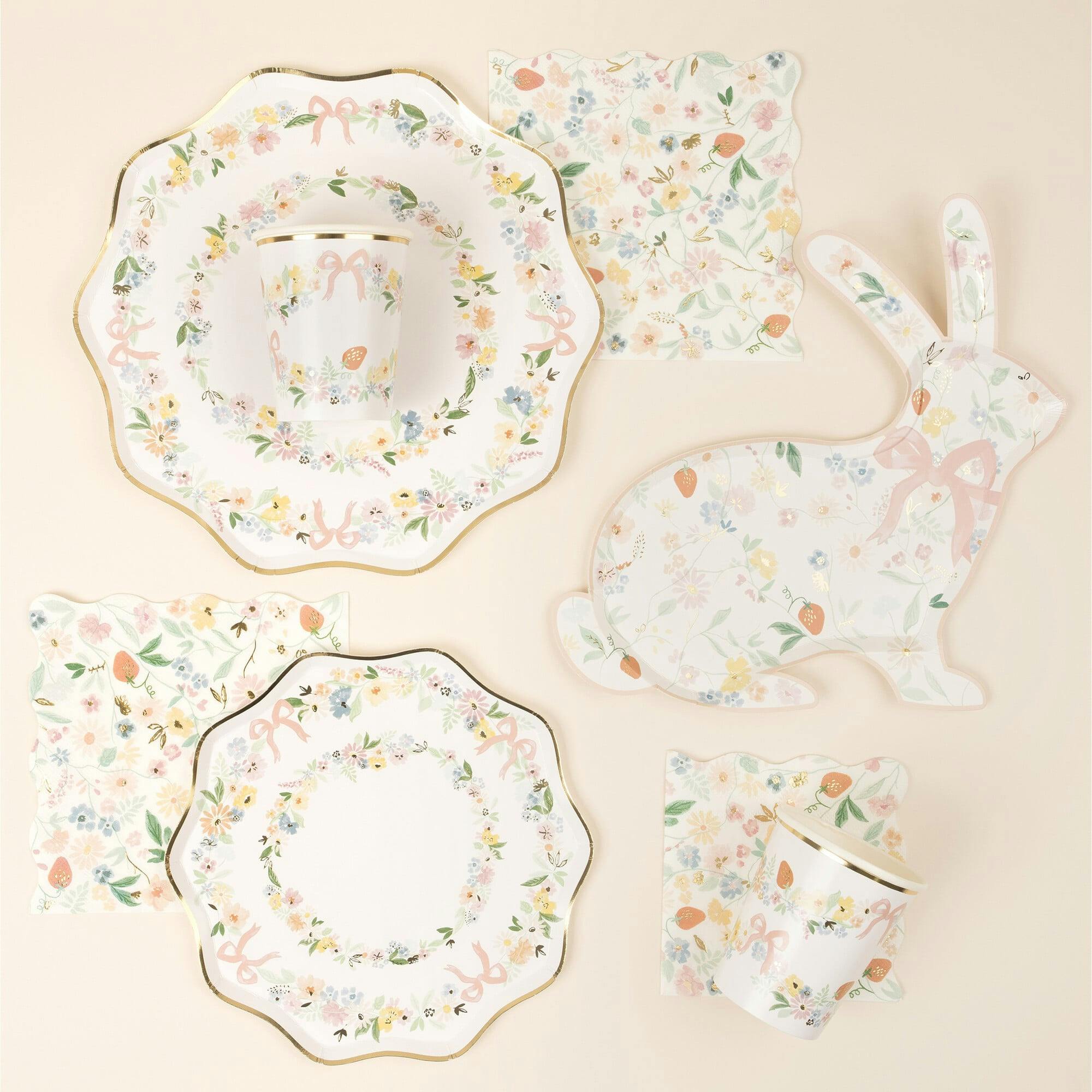 Elegant Floral Small Napkins