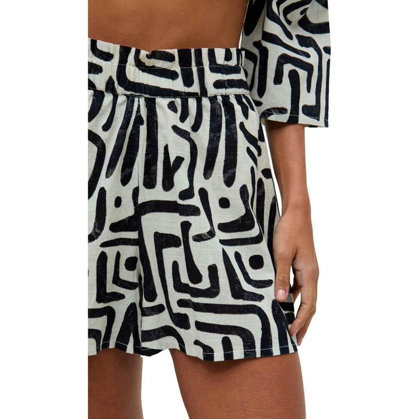 Nicola Paperbag Waist Warhol Print Shorts