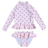 Reese 2-Piece Long Sleeve Peplum Top & Bottom Swimwear