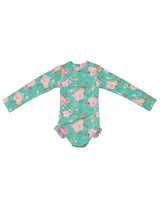 Long Sleeve Zip One Piece Swimsuit