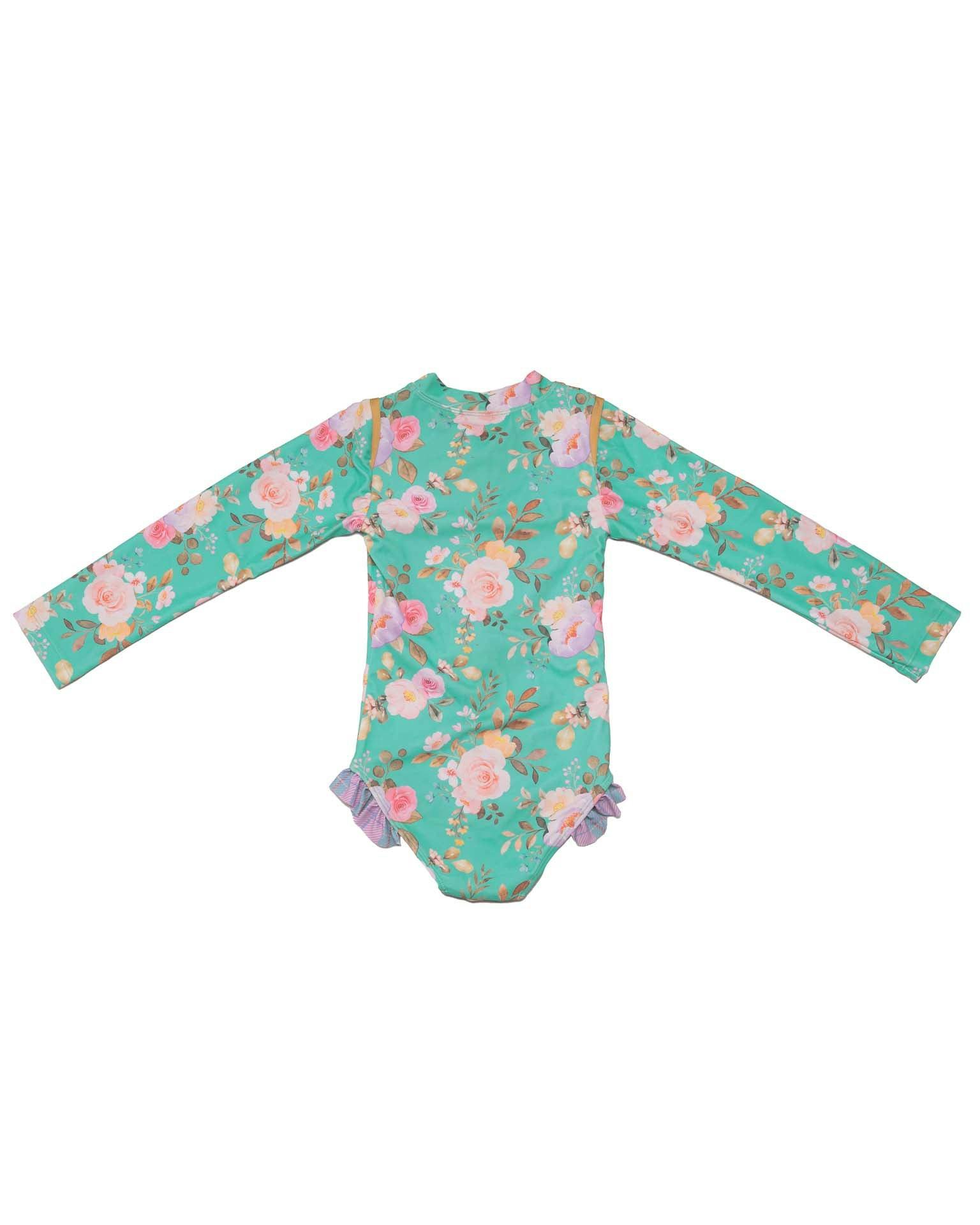 Long Sleeve Zip One Piece Swimsuit
