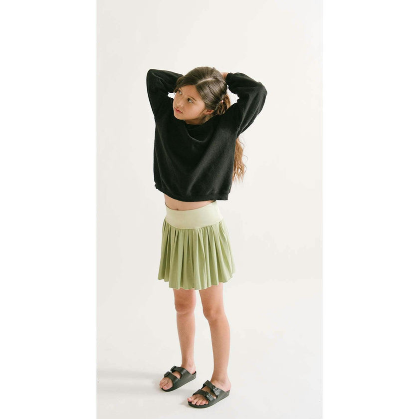 Pleated Court Skort, Green