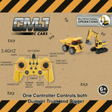 CMJ RC Car: Twin Pack - Digger & Dumper