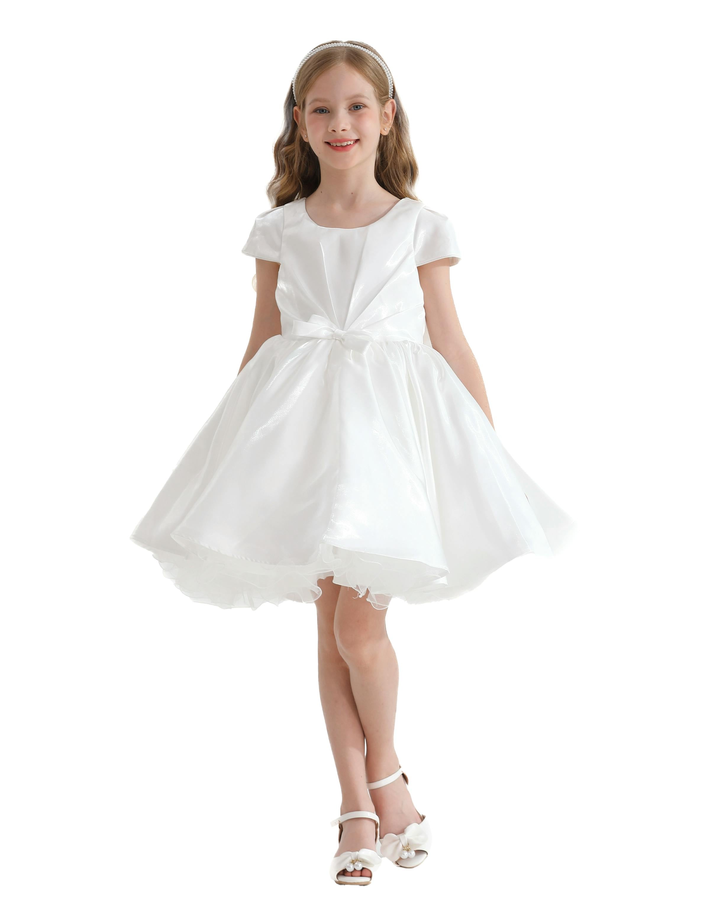 White Bow Short Solera Dress
