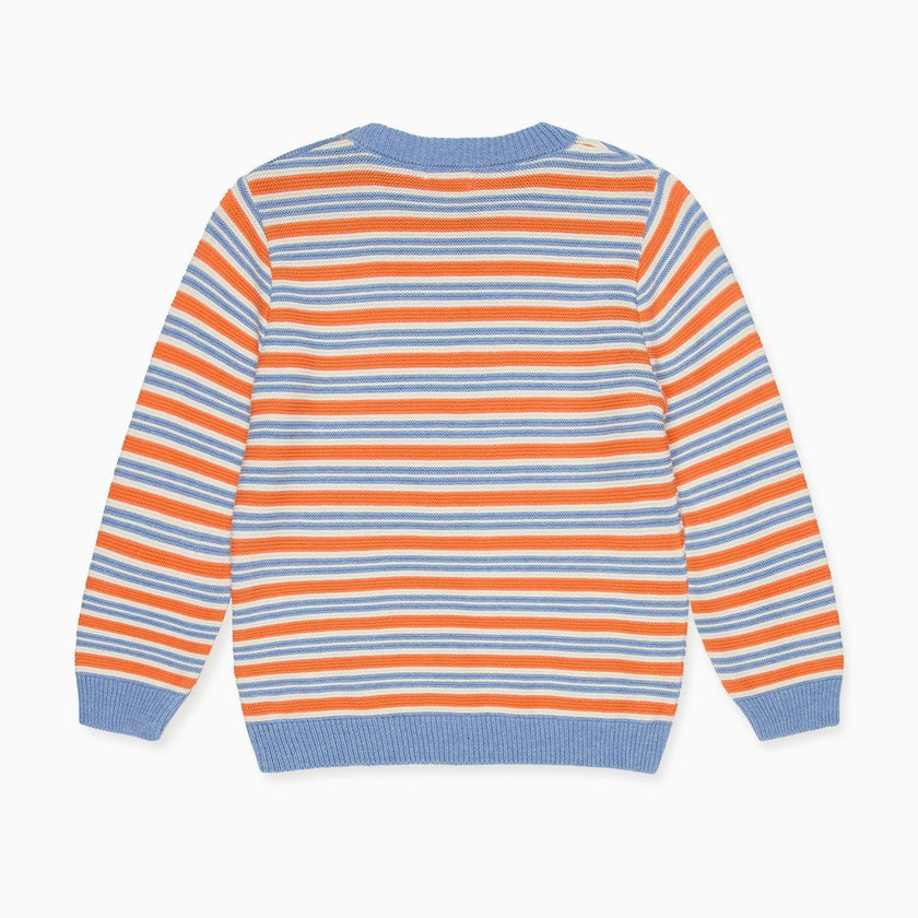 Coral Stripe Bromo Cotton Boy Jumper