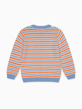 Coral Stripe Bromo Cotton Boy Jumper