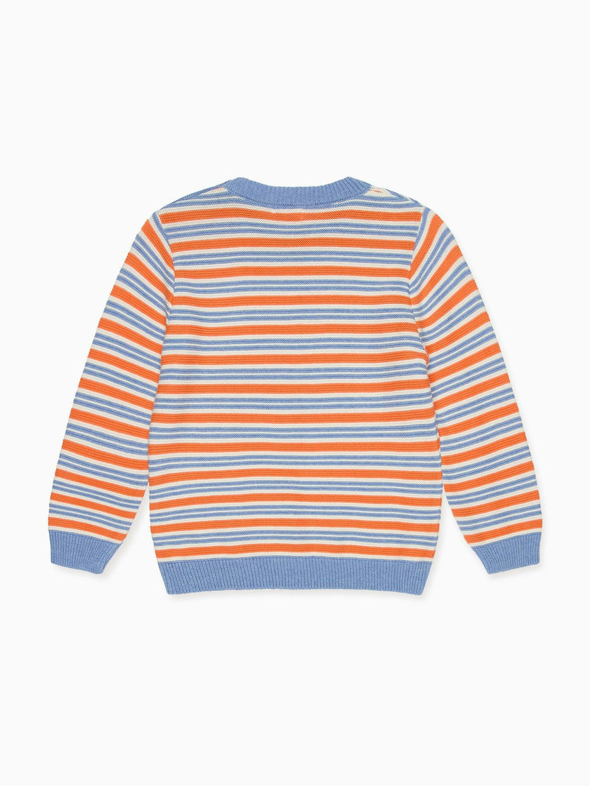 Coral Stripe Bromo Cotton Boy Jumper