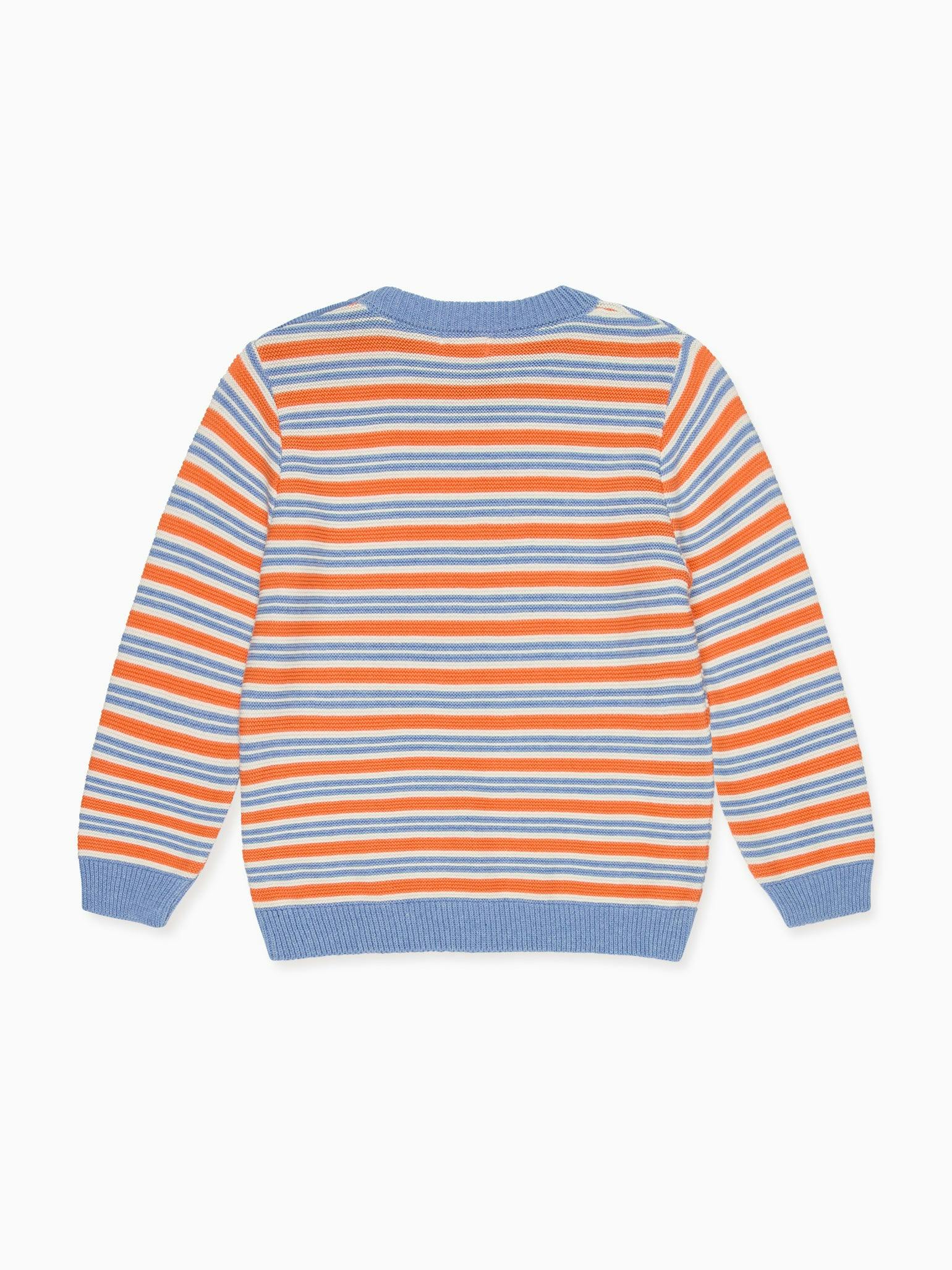Coral Stripe Bromo Cotton Boy Jumper