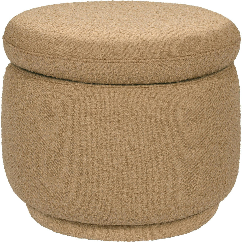 Enoki Storage Ottoman in Boucle in Sand Boucle