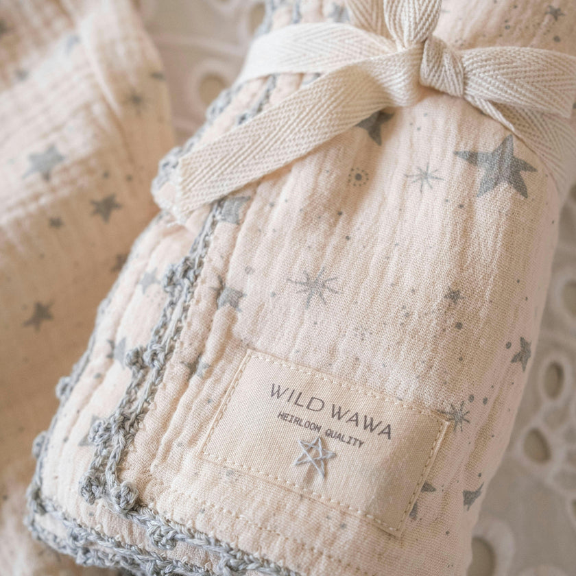Crochet Trim Swaddle