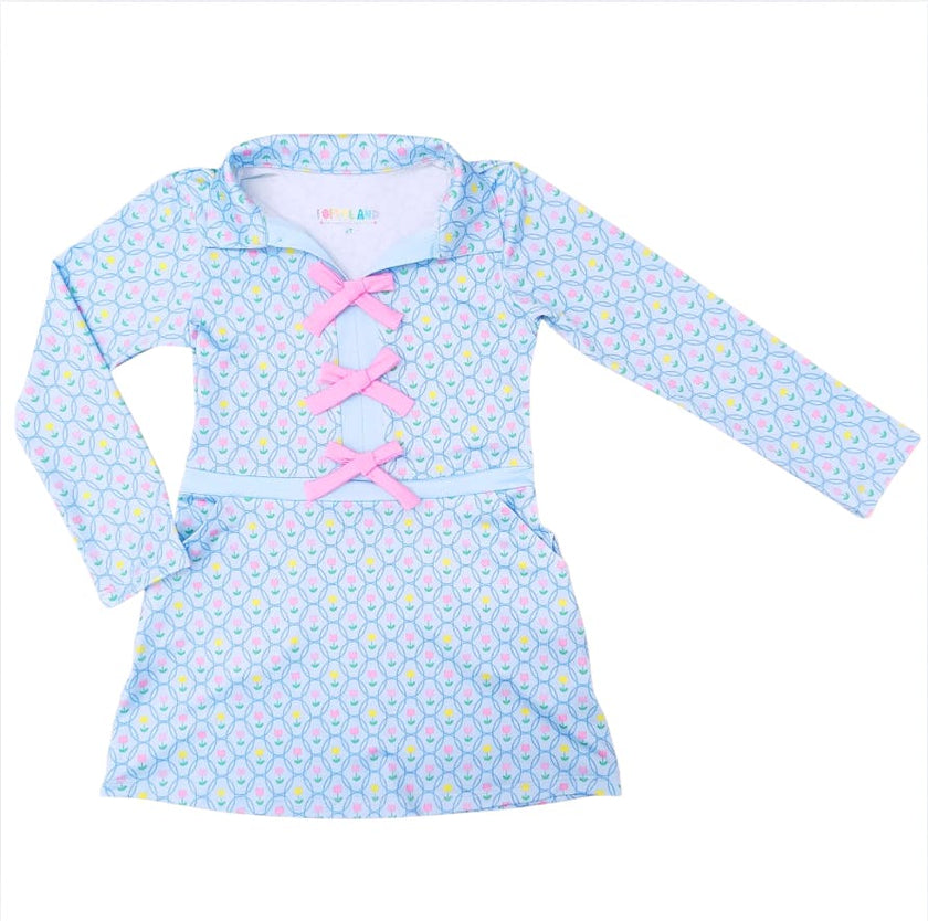 Nelly Dress in Twirly Tulips