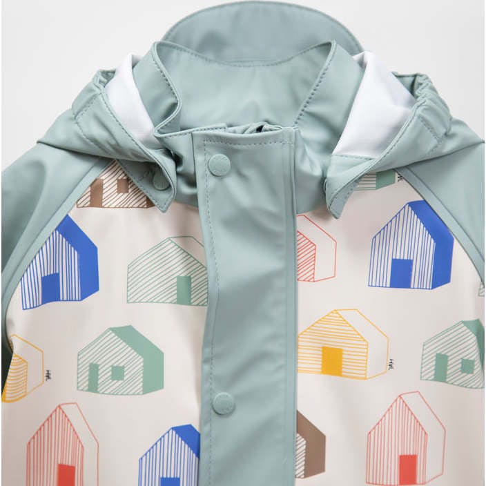 House Print Rain Hooded Jacket