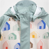 House Print Rain Hooded Jacket