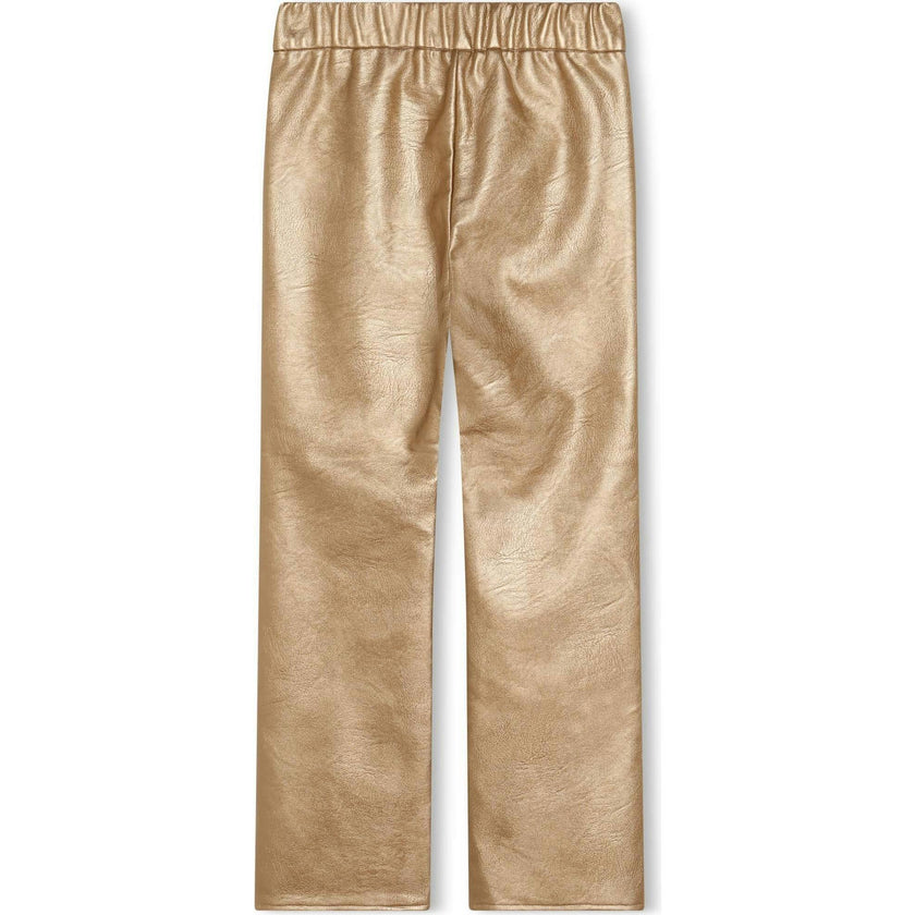 ZADIG & VOLTAIRE Club Voltaire Faux Leather Gold Flare Pants