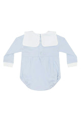 Blue Rocking Horse Embroidered Bubble LS