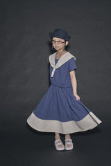 Cruise Skirt Cream&Dark Blue