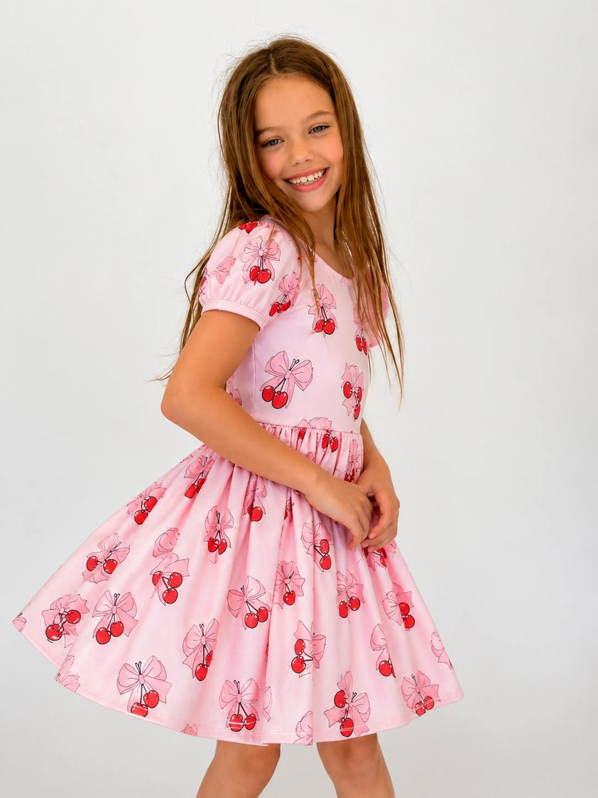 Cherry Bows Tulle Dress