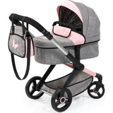 Bayer Design Dolls: Pram Xeo - Grey & Pink