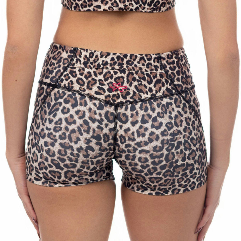 Vitality Mid-Rise Compression Shorts - Leopard