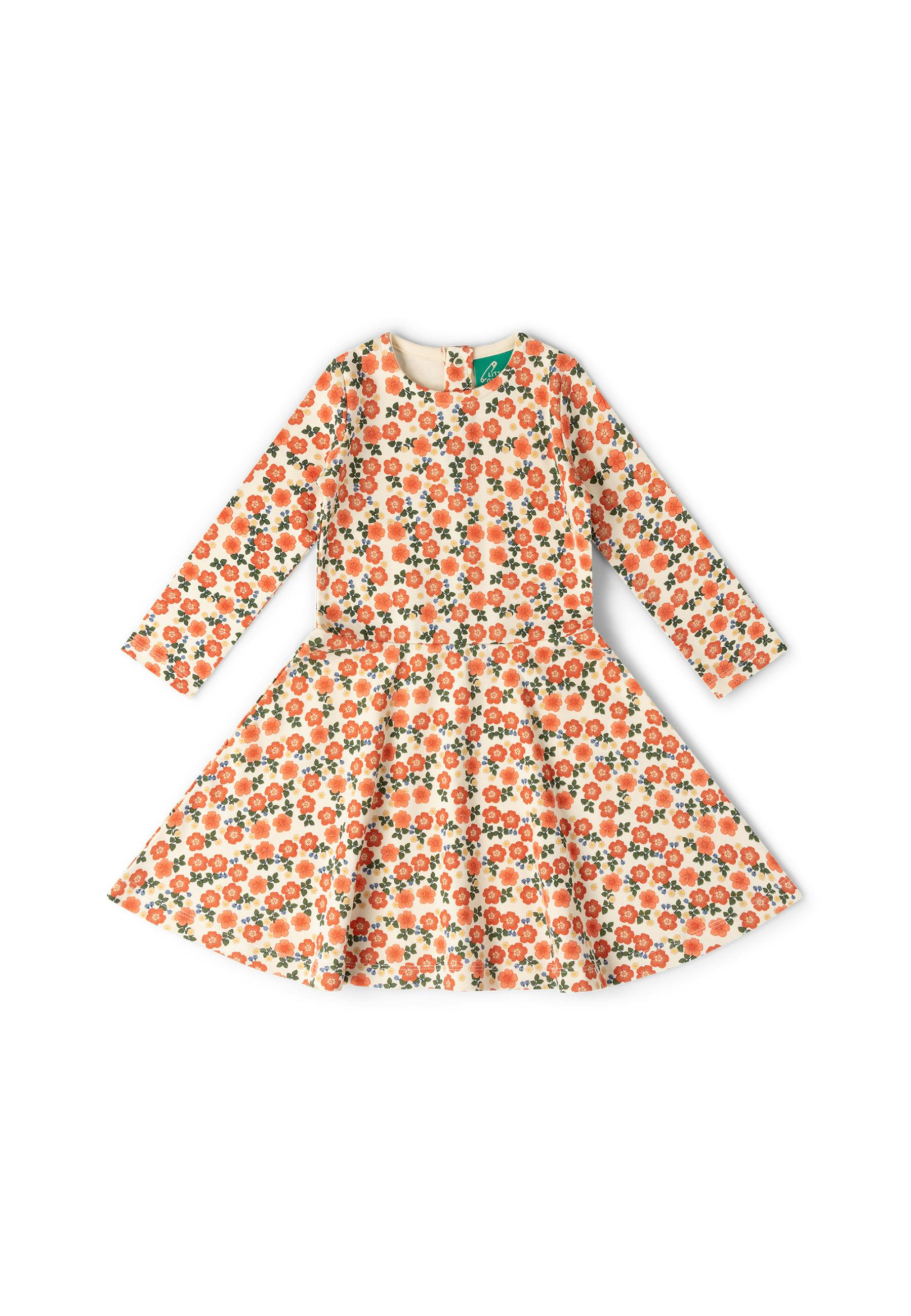Petals Long Sleeve Spinny Dress, Multi
